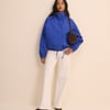 Cobalt Blue Funnel Neck Jacket