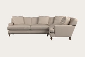 nkuku Deni Large Left Hand Corner Sofa | Make To Order | Recycled Cotton Natural | No Colour