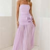 In Bloom Strapless Maxi Dress Lilac