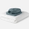 QE Home 3-Piece Crib-Sized Bamboo Cotton Bedding Bundle - Spruce, RDS Certified, Green