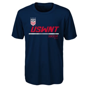 Youth Outerstuff US WNT Engage Poly Navy Tee / S