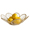 12" Scalloped Handwoven Iraca Bread Basket - Solid Color / Natural