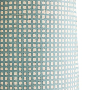 35cm tall tapered Trellis shade in eau de nil block printed card