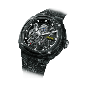 TSAR BOMBA Men's Carbon Fiber Automatic Watch | Skeleton Mechanical | Blue | Electron Series | Seiko NH72 Movement | 10ATM Waterproof