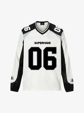 Digital Patchwork Jersey Long Sleeve T-Shirt - White / 2XL