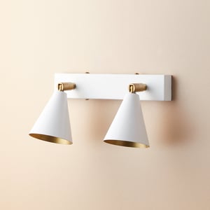 Crick double spotlight in white