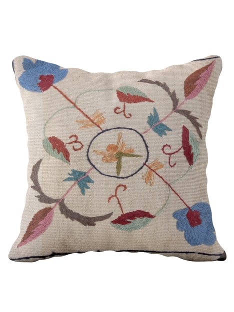 Suzani Hand Embroidered Cushion Cover - 45 x 45 cm