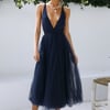 Summer Cinderella Midi Dress Navy