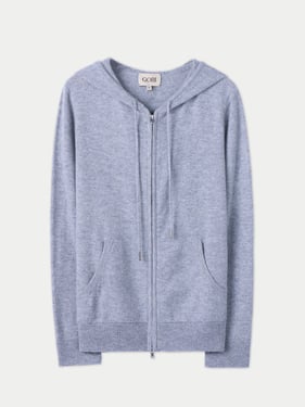 Woman Zipper Hoodie with Smiley Pocket - XL / high rise / WK1073-1299/0000