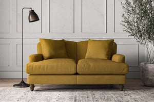 nkuku Deni Small Sofa | Make To Order | Recycled Cotton Ochre