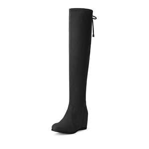 DREAM PAIRS Thigh High Wedges Boots