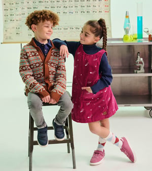Boys Woodsy Fair Isle Shawl Collar Cardigan