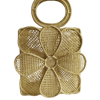 Daisy Handwoven Iraca Purse - Solid Color / Orange