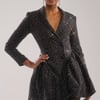 AKIRA Back In Biz Mini Blazer Dress | Black | Size Small