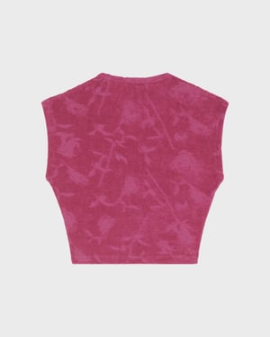 Vilebrequin - Girls Terry Jacquard Tanktop Roses - Tee Shirt - Garla - Red - Size 14