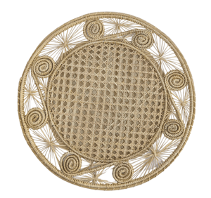 Caracol Handwoven Iraca Placemat - Solid Color / Light Green