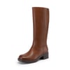 DREAM PAIRS Women   s Square Toe Knee High Boots
