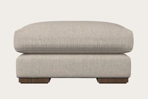 nkuku Guddu Dining Footstool | Make To Order | Medium | Brera Linen Natural