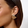 18k Gold Plated Graphics Earrings Gold