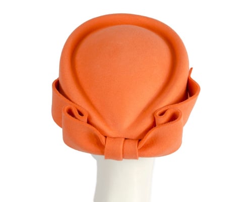 Orange Max Alexander Felt Pillbox Hat – Classic Winter Style