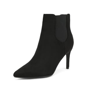 DREAM PAIRS Pointed Toe Stiletto Chelsea Ankle Booties