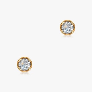 Lotus Petals Diamond Stud Earrings - 0.50 CT