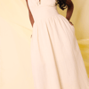 THE LYRA FLOATY MIDI DRESS BEIGE