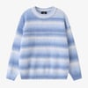Retro Gradient Stripe Jacquard Sweater - Blue / S