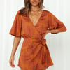 Midnight Noise Romper Rust