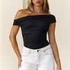 BASE Contour Baseline Off Shoulder Top Black