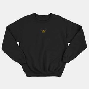 Tiny Embroidered Bumble Bee Kids Sweatshirt (Unisex)
