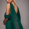 Goddiva Chiffon Scarf - Emerald Green