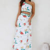 Citrus Squeeze Maxi Skirt White