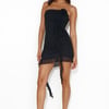 Tango Tease Strapless Mesh Mini Dress Black