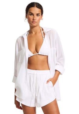 Breeze Beach Shirt White - L / White