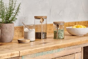 nkuku Kossi Storage Jar | Kitchen Storage & Utility | Large | Clear