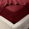 QE Home 500TC Eucalyptus Luxe TENCEL™ Lyocell Sheet Set Fitted Sheet in Black Cherry, Red, Queen