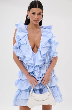 AKIRA Once Upon A Time Ruffled Mini Dress | Size 2X