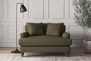 nkuku Deni Love Seat | Make To Order | Recycled Cotton Moss | No Colour