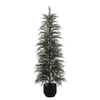 4' Flocked Cedar Tree