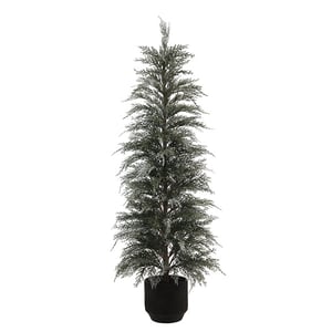 4' Flocked Cedar Tree