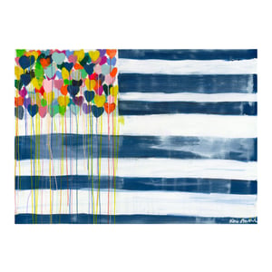 United States Of Love Flag Art Print