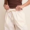 Cream Balloon Leg Trousers