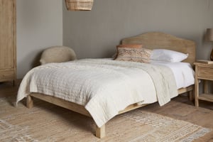 nkuku Vivan Grooved Bed | Bedroom Furniture | Super King | Natural