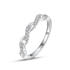 Jeulia Simple Ripple Twisted Wedding Band