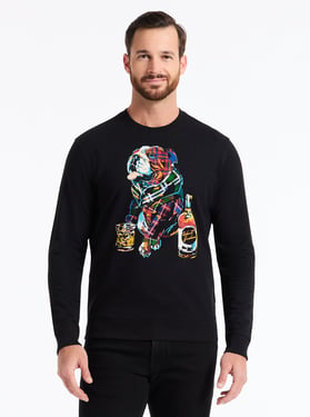 Robert Graham Plaid Pup Long Sleeve Knit Shirt