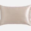 QE Home 100% Mulberry Silk Pillowcase in Champagne, Beige, Queen