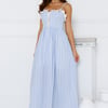 Gaia Gingham Maxi Dress Blue