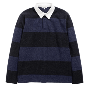 Norse Projects Ruben Brushed Jersey Rugby LS Polo Navy