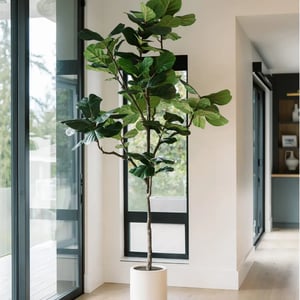9' Faux Fiddle Leaf Fig Tree in Pot